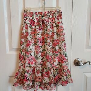 Speechless girls skirt floral hi-lo elastic waist Size Medium